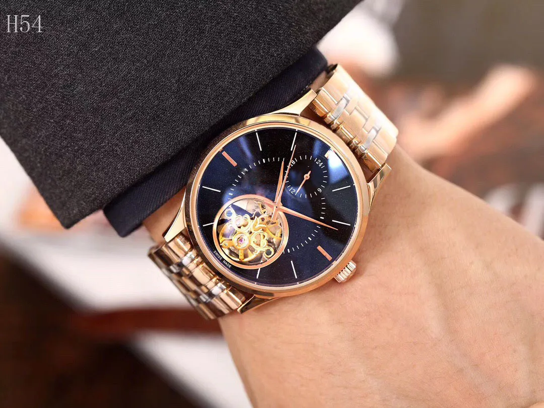 

Stainless Steel Men Automatic Wrist Watch Top Brand Luxury Military Sport Male Clock Tourbillon Gold Band Man Business Wristwat