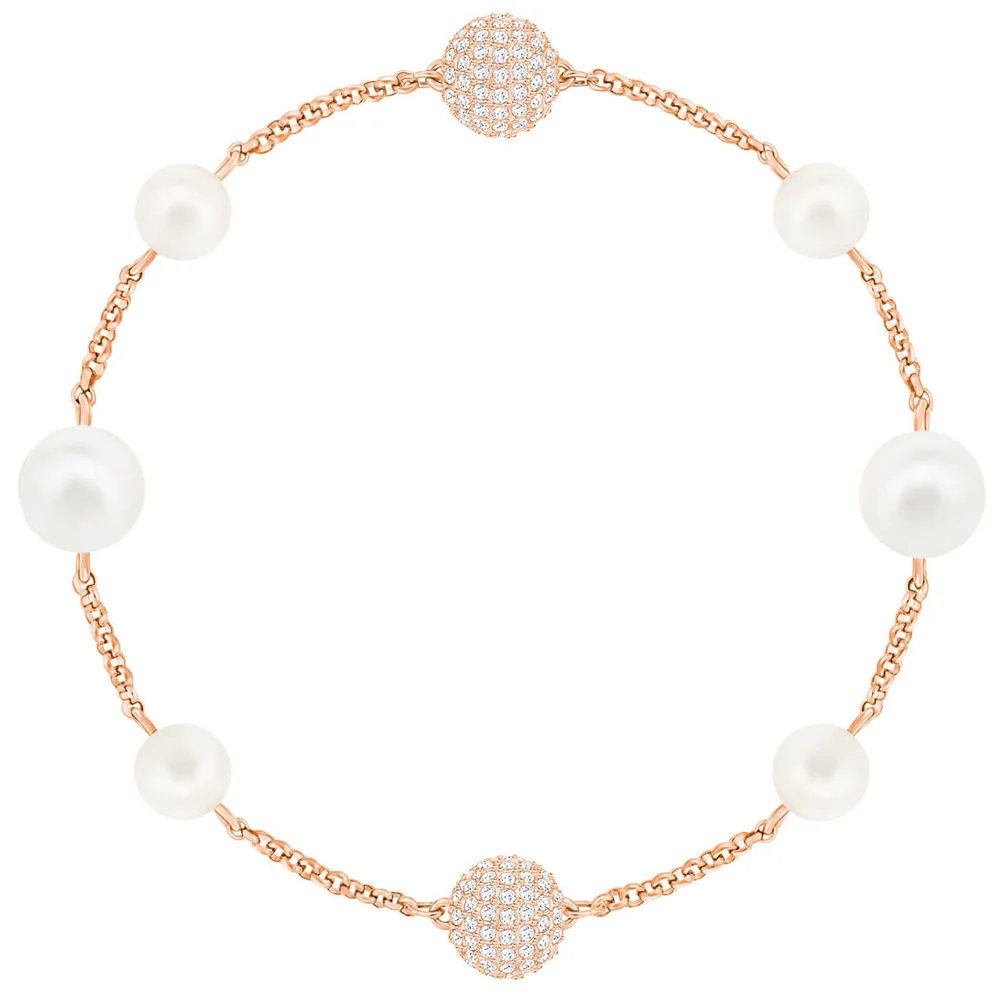 

SWA RO 19 Years New Send Girlfriends Rose Gold Magnetic Buckle Crystal Pearl Bracelet Women's jewelry Beautiful Love Gift