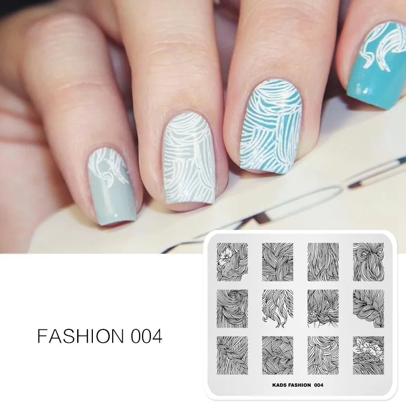 1pc Stamp Plate Fashion Beautiful Hair Design DIY Image Manicure Flower Nail Art Stamping Template Hot Selling Style | Красота и