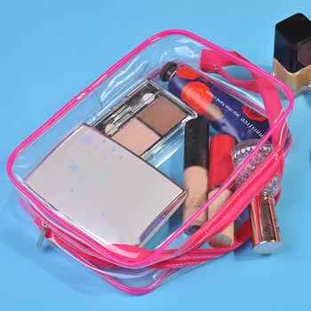

3-pieces Set Bag Travel Transparent Clear PVC Makeup Cosmetic Toiletry Zipped Bags OH66