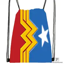 Custom wonder_women_ походная сумка на шнурке милый рюкзак для детей(черная спинка) 31x40 см#2018612-02-15