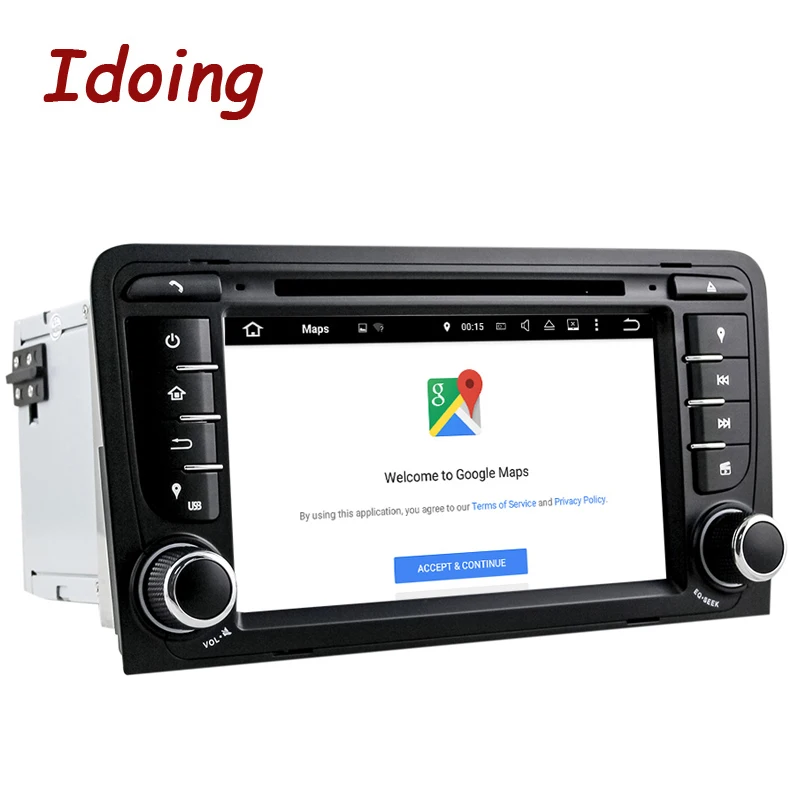 Idoing автомобильный DVD Player2Din руль для Audi A3 Мультимедиа Видео головное устройство стерео Android7.1 Навигация карта WiFi 3g