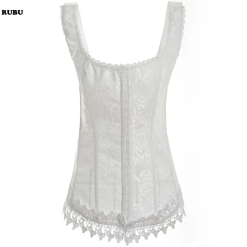 overbust White Corsets and Bustiers Open Floral Lace White Corset