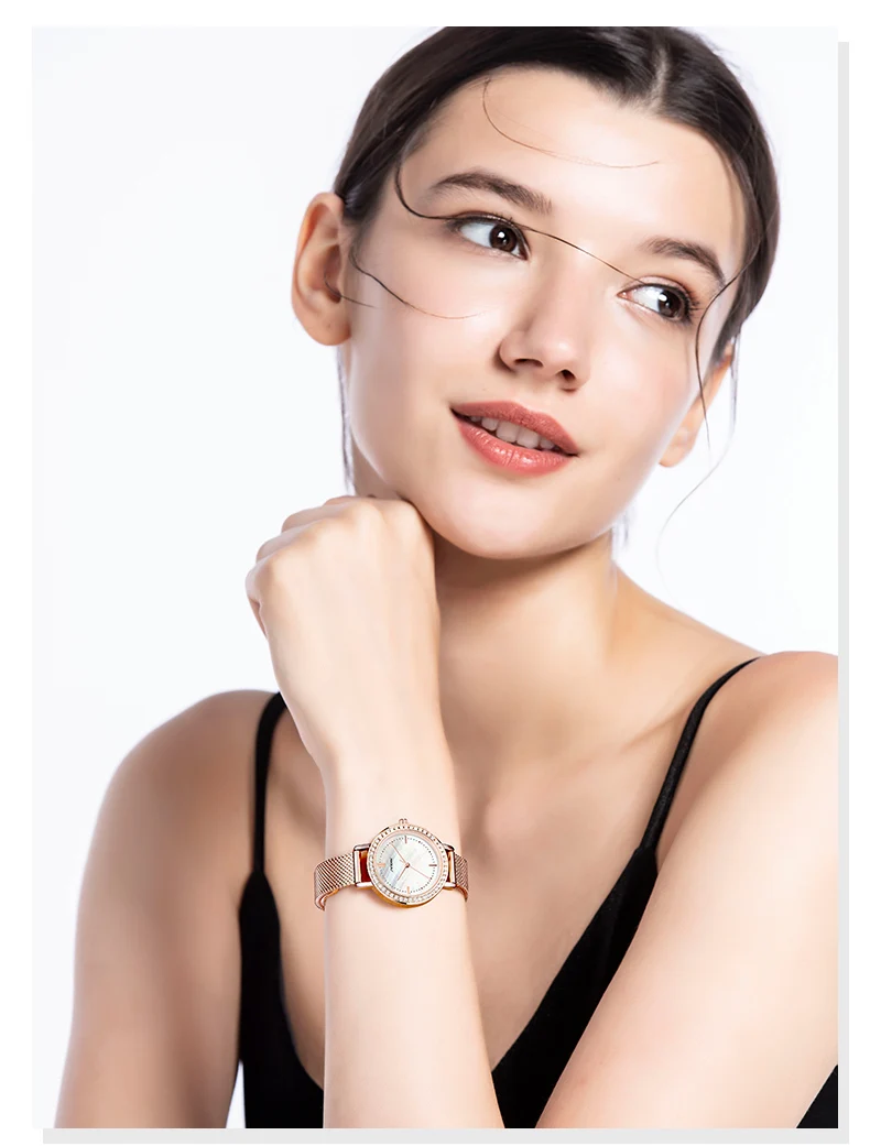 SINOBI Новые женские роскошные брендовые часы простые Кварцевые женские водонепроницаемые наручные часы женские модные повседневные часы reloj mujer