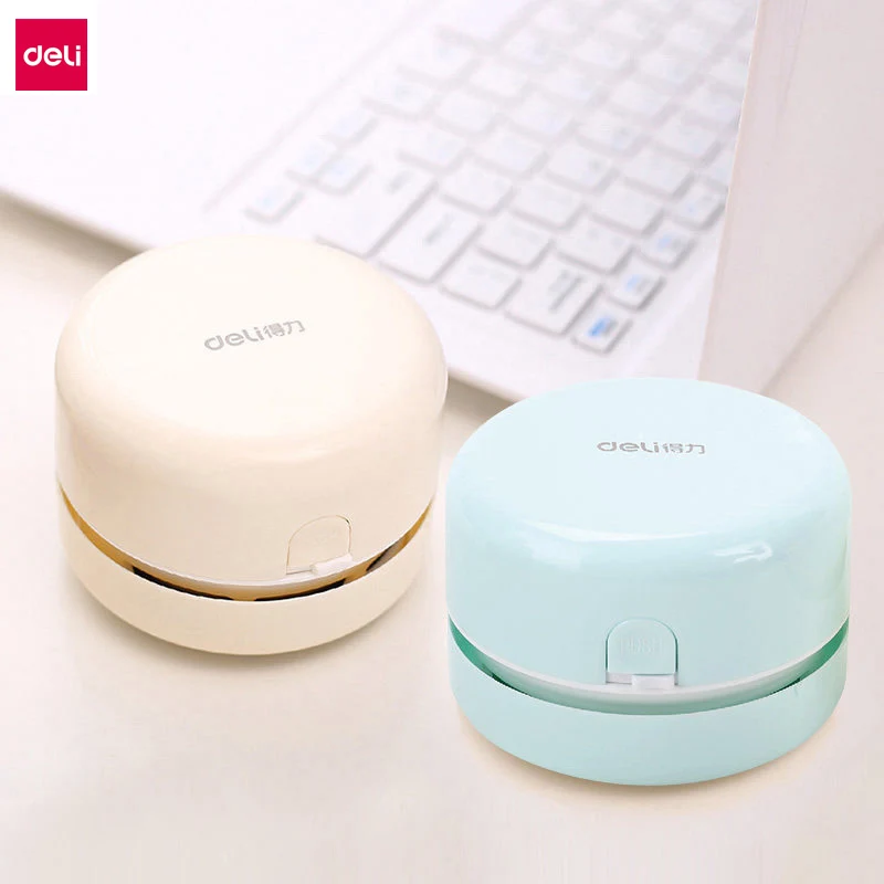 Deli Desk Set Portable Desktop Cleaner Mini Desk Vacuum Cleaner for
