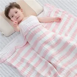 Детское одеяло постельные принадлежности Муслин Хлопок четыре слоя утолщаются новорожденных пеленать зима детское получения спальный