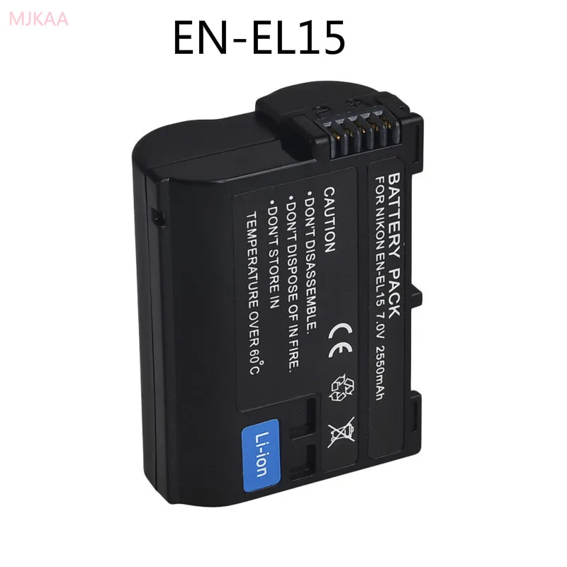 MJKAA 1 шт. 7,0 V 2550 мА/ч, декодировать Камера Батарея ENEL15 EN-EL15 для Nikon V1 D500 D750 D7100 D7000 D800E D800 D600 D600E D61