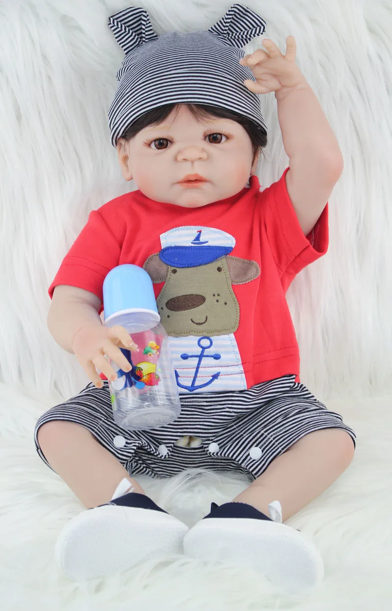 22 &quotсиликоновая кукла Reborn Baby Boy Реалистичная 55 см для новорожденных мальчиков