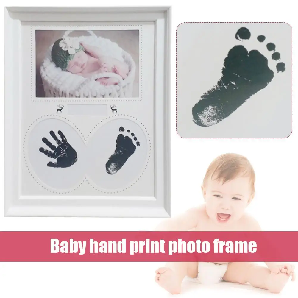 Отпечаток руки ребенка след рамка для фото Комплект для новорожденных мальчиков и девочек