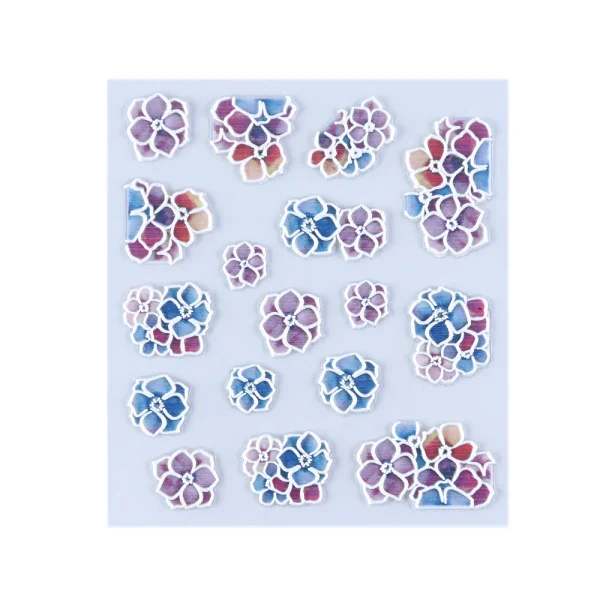 5D Embossed Nail Sticker Decals Blooming Flower Acrylic Engraved 3D Slider Manicure Empaistic Nail Art Decoration Tips CH1019 - Цвет: 3