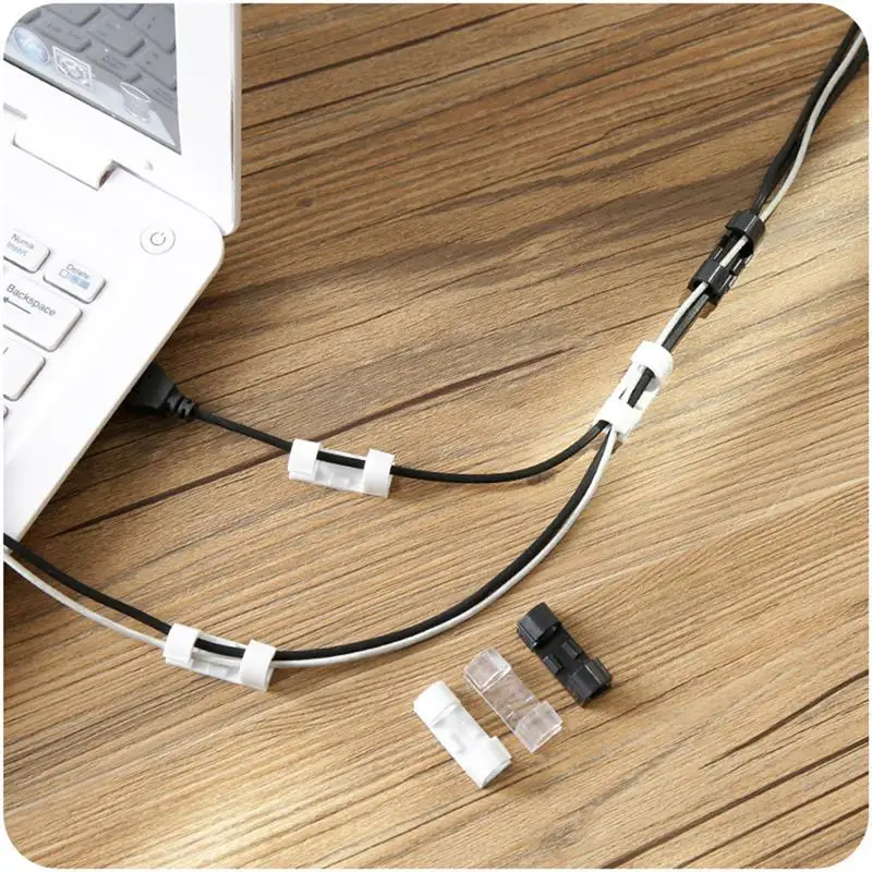 20 шт. самоклеющийся клейкий кабель шнур управления Шнур провода зажимы Органайзер держатель для офиса домашнего использования
