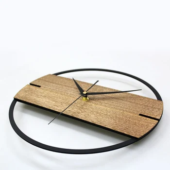 

Nordic Style Swing Wall wooden Clock Modern Design Living Room Wall Clocks Home Decor Modern Creative Bedroom Silent Wall Clock