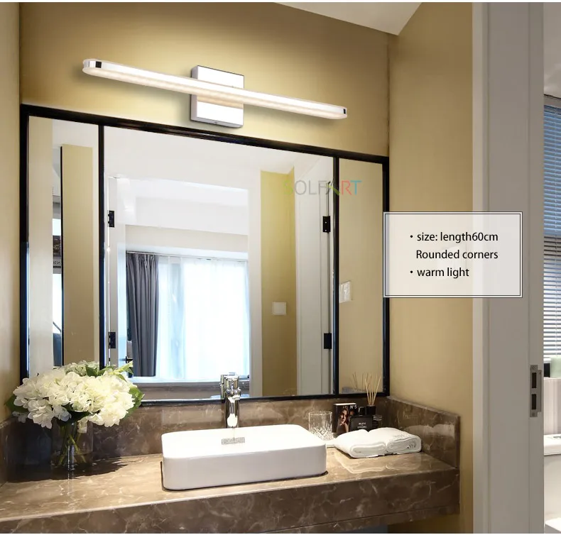 SOLFART бра, настенный светильник для ванной комнаты, современный светильник для спальни, зеркало для ванной комнаты, настенный светильник, настенная лампа 6180