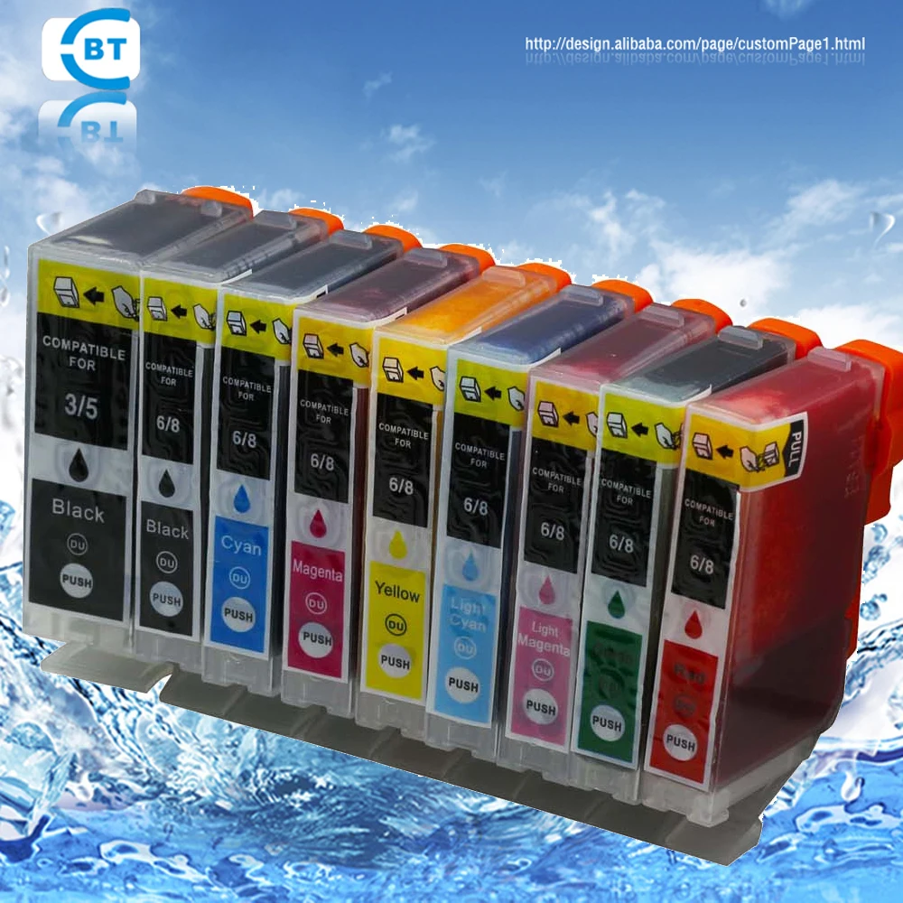 8 шт. чернильный картридж для принтера pro9000|ink cartridge|canon pgi-5bkcartridge for printer |