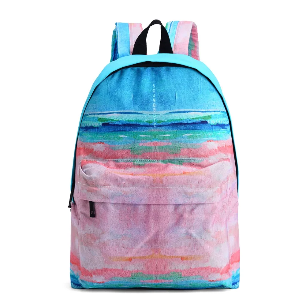 

Fashion Women Canvas Backpacks High Quality Painting Pattern Lady Trip Laptop Bagpack School Bookbags for College