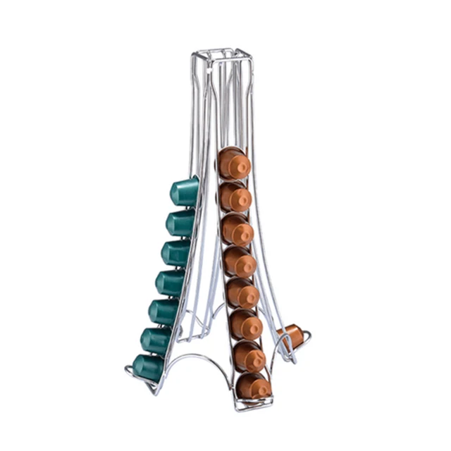 Best Offers HIPSTEEN Metal Coffee Pod Holder Coffee Capsules Showing Stand Coffee Capsule Storage Rack For 40pcs Capsule Filter Holders 