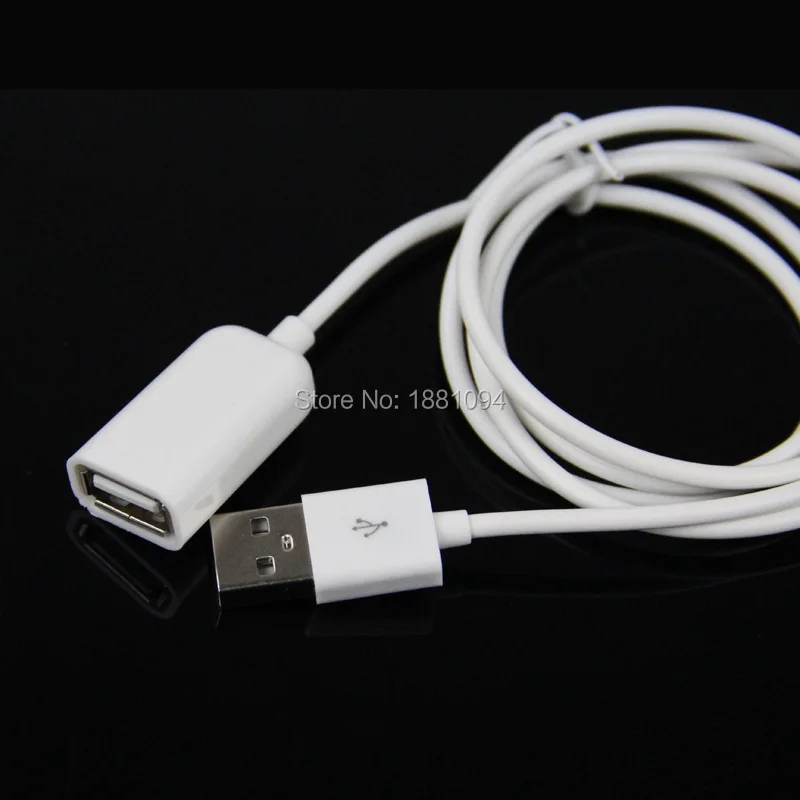SZAICHGSI 50 см белый USB 2,0 мужчин и женщин удлинитель шнура для портативных ПК 100 шт./лот
