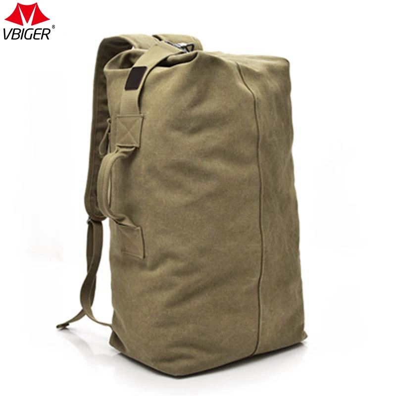 

Vbiger Men Canvas Backpack Large-capacity Daypack Multi-functional Travel Bag Two Color High Quality Men's Travel Backpack