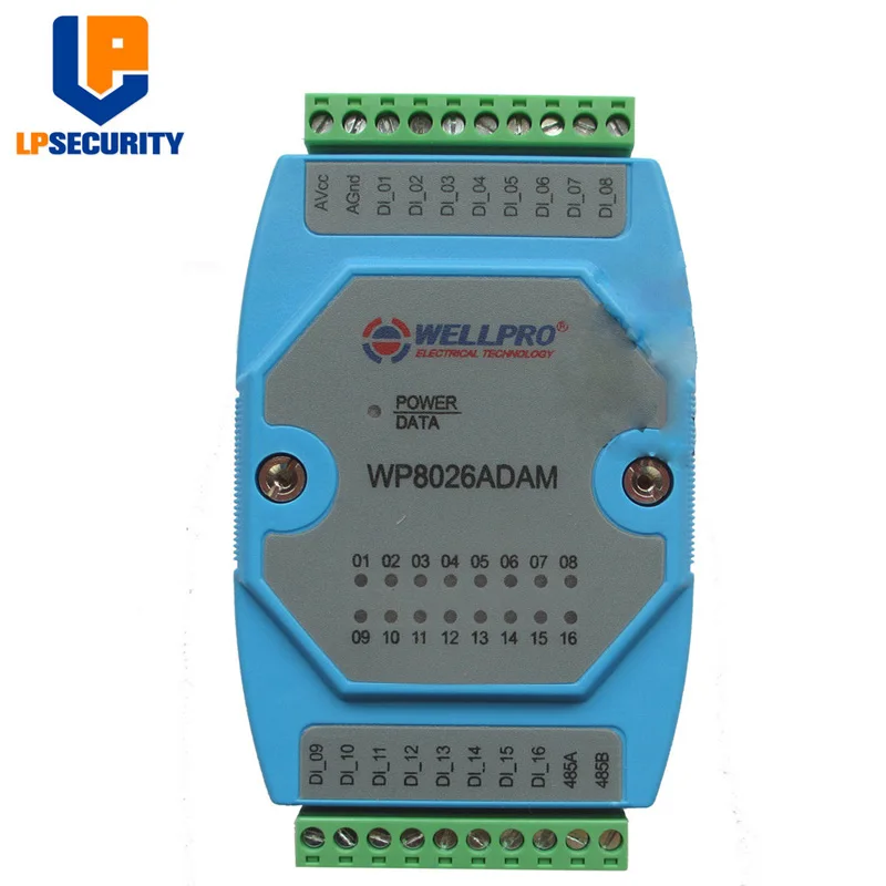 16 канальный изолированный цифровой входной модуль 16DI RS485 MODBUS RTU WP8026ADAM|Пульт