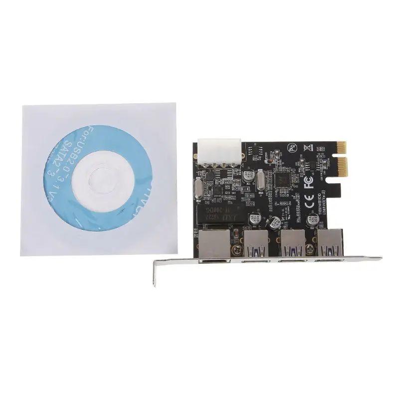 1000M Gigabit Ethernet Network Card PCI-E Multi I/O Controller USB 3.0 3 Ports