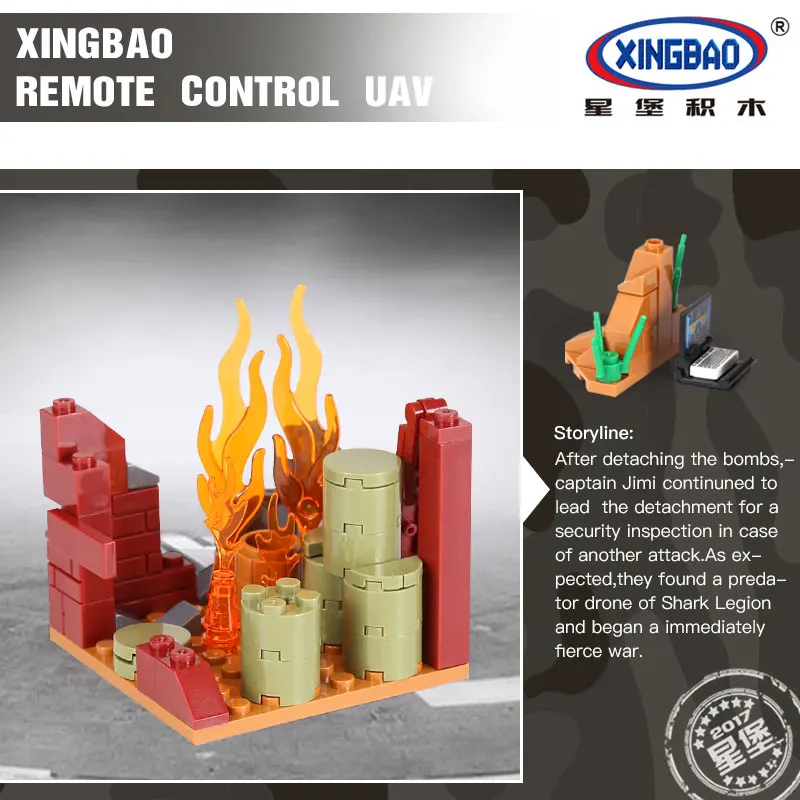XingBao-06016-324Pcs-Genuine-Military-Series-The-Remote-Control-UAV-Set-Building-Blocks-Bricks-Toys-Model (3)