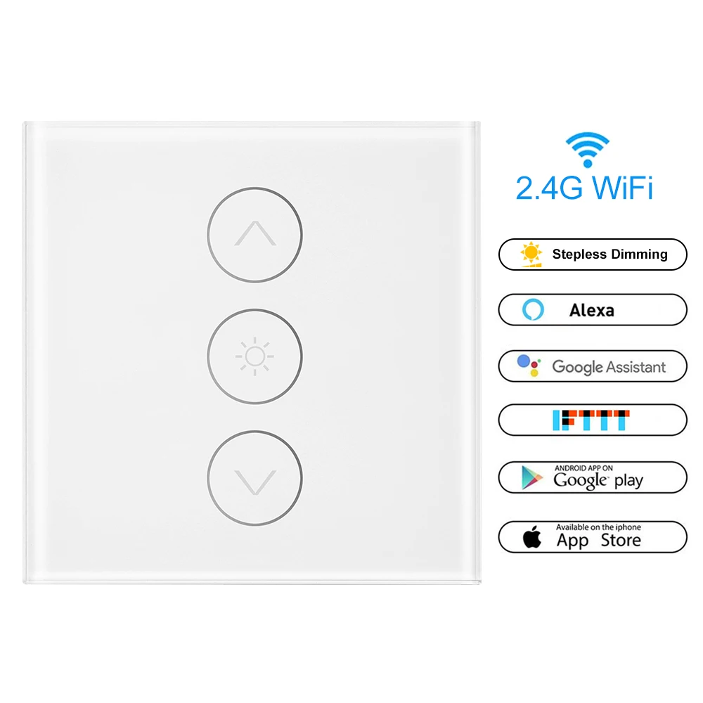 Водостойкий умный свет диммер США/ЕС Стандартный в стену сенсорный управление Wi-Fi выключатель света работать с Alexa Google помощник IFTTT