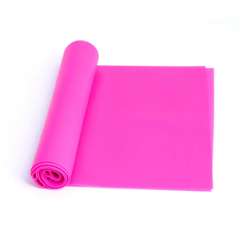 1 шт., 1,2 м, эластичная резинка для йоги, пилатеса, растягивается, для упражнений, для рук, ног, спины, фитнеса - Цвет: Розовый