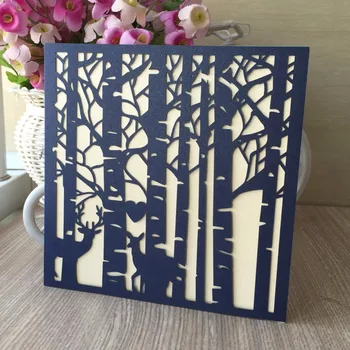 

30pcs New love Deer Pattern Theme wedding decoration Wedding Invitation Card Bridal Shower Party Invitation card marriage card