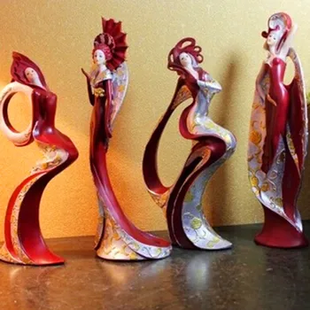 

Simple Modern Retro Beauty Dancing Girl Resin Craftwork Figure Statue Creative Home Decorations Housewarming Gift X1732