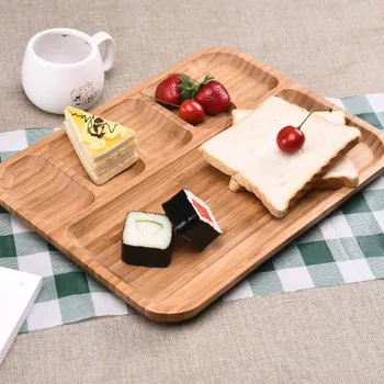 

Bamboo hotel creative restaurant minimalist tea tray household solid bamboo fruit bread tray cHristmas decoration cake tools