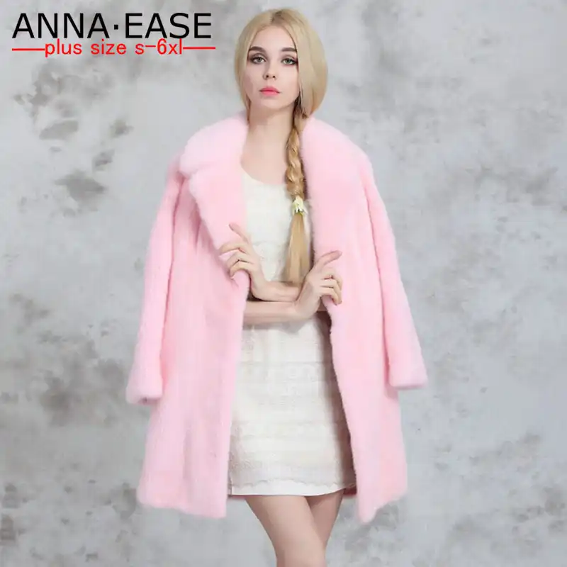 Ladies pink fur coat Clearance