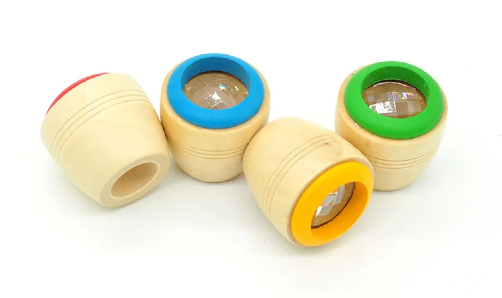 Деревянные игрушки для детей магический калейдоскоп пчелиный глаз эффект детская коробка наблюдения за внешним мир