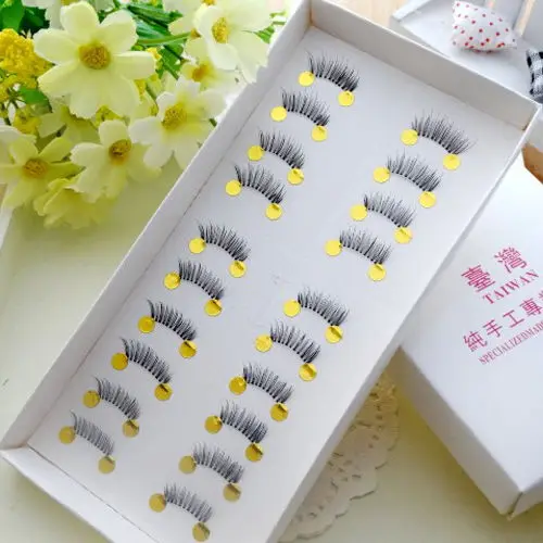 

10 Pairs Mini Half Corner Black False Eyelashes Handmade Soft Eye Makeup Natural False Eye Lashes Beauty Cosmetics Accessories