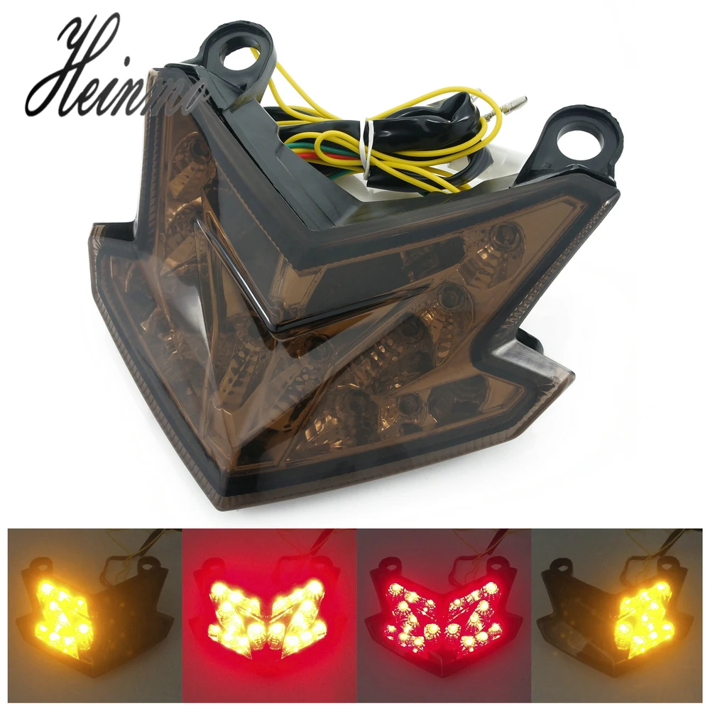 

For Kawasaki Z800 ZX6R Z125 LED Rear Light Motorcycle Running Turn Signals Brake Indicator Blinker Flasher 2013 2014 2015 2016