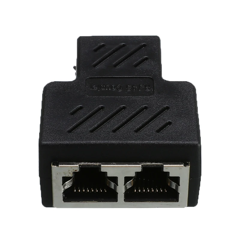 

1 To 2 Network Splitter LAN Port Socket Splitter Connector Adapter Network Ethernet Head Lan Cable RJ45 CAT5 6 Extender Plug