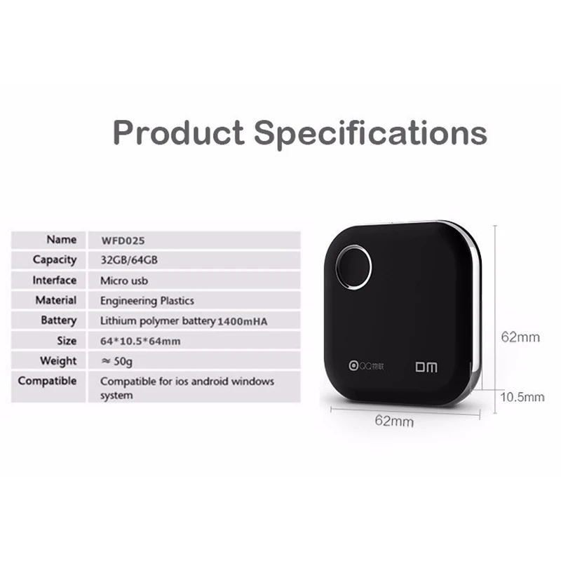 DM Wifi USB флеш накопители WFD025 64 Гб WIFI для iPhone/Android/PC Smart Pen Drive Memory Usb Stick|USB