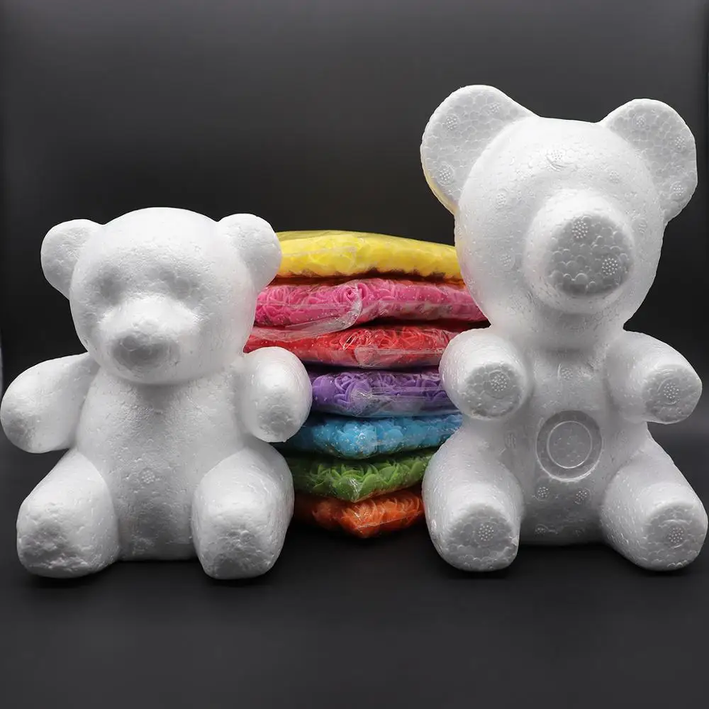 

1pcs 150mm/200mm Modelling Polystyrene Styrofoam Foam bear White Craft Balls For DIY Christmas Party Decoration Supplies Gifts