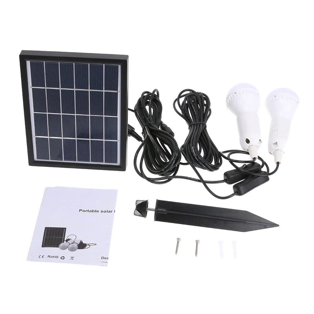 

Super Bright Solar Powered Two LED Bulbs Light Double Lamp Light With 14pc LED patch pfor Outdoor Corridor,Courtyard,Garden Lamp