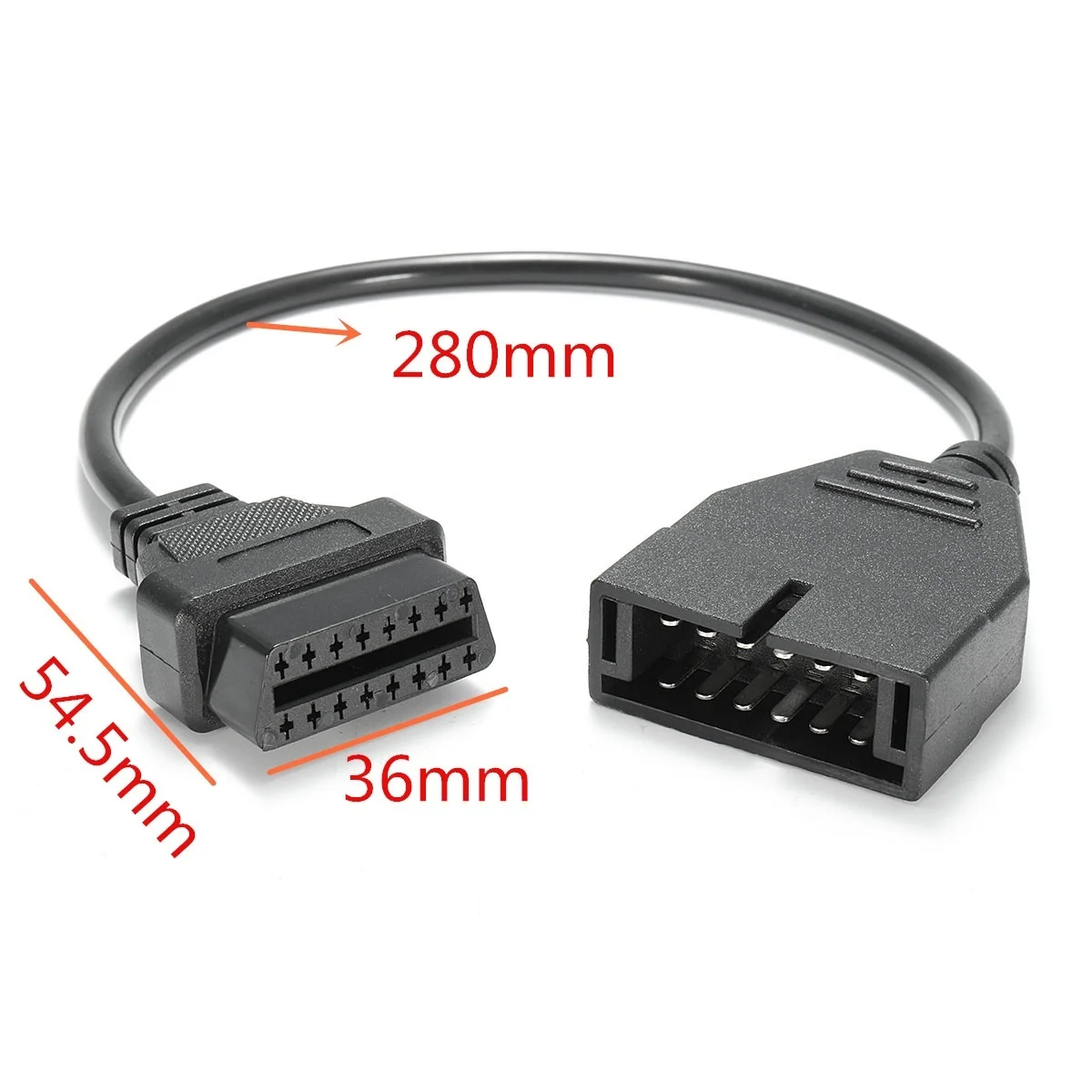 For GM OBD 12 Pin OBD1 to 16 Pin OBD2 Convertor Adapter Cable Diagnostic Scanner 