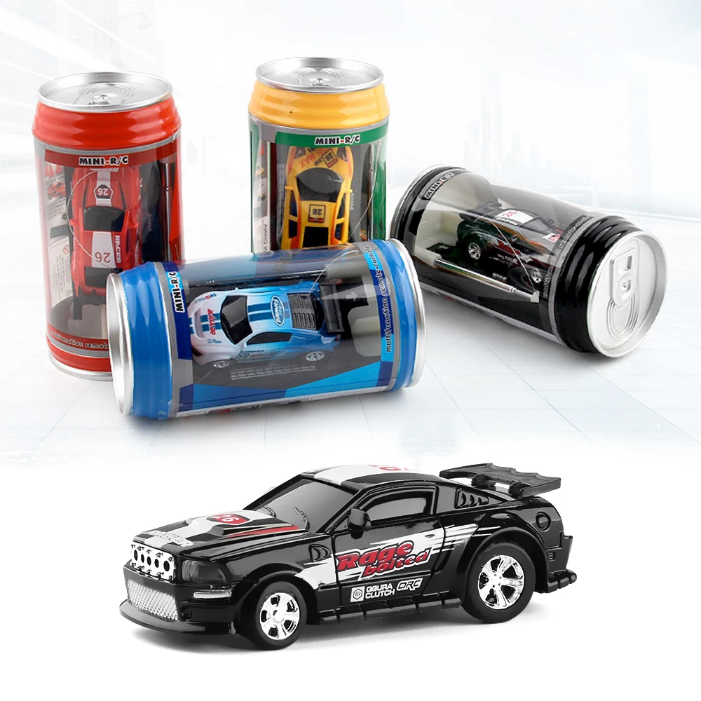 Coke Can Remote Control Car Toys Mini Racing Car Pocket RC Vehicle Toy 20KM/H Rechargeable Cars Birthday Gifts for Children Boys