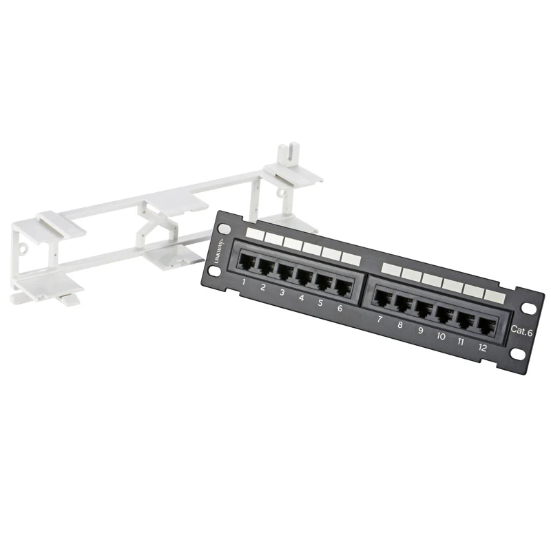 Новая модель коммутационная панель CAT6 12 портов настенное крепление|cat6 patch|patch panel