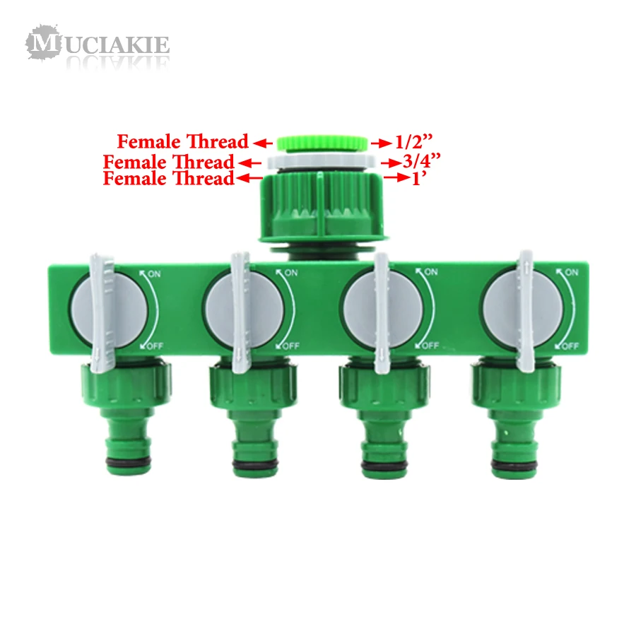 MUCIAKIE 4 видов садовых делитель воды 1/2 ''до 3/4'' до 1 ''разъем w/клапан для 8/11 4/7 мм шланг для полива и орошения Системы фитинг