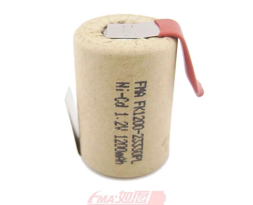 

2Pcs Ni-Cd 4/5Sub C SC 1.2V 1200mAh Rechargeable Battery for Power tools toys