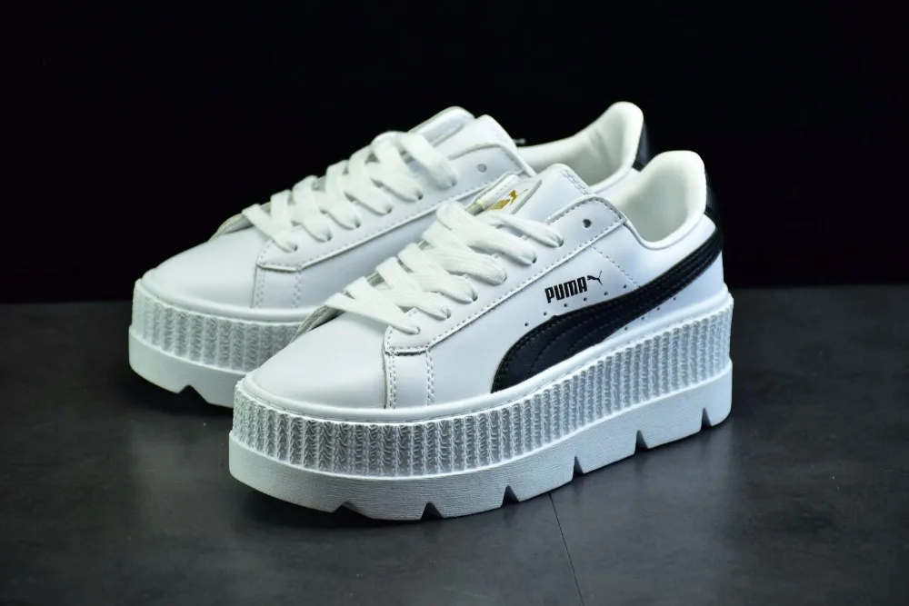 2018New puma на толстой подошве Fenty замши с тиснением Creeper sapatos Для женщин бадминтон