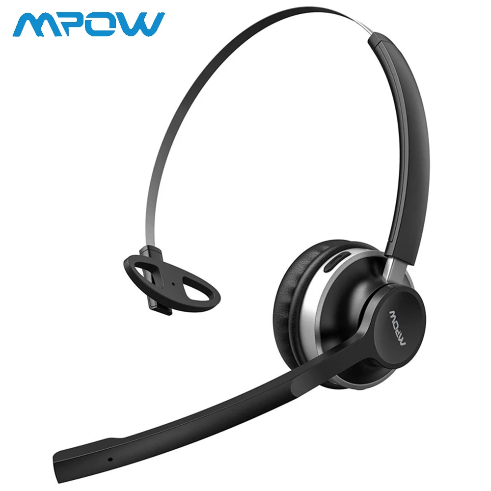 Mpow HC3 Bluetooth V4.2 гарнитура для колл-центра и дальнобойщика наушники с 13 часов воспроизведения и двойной микрофон шумоподавления технология