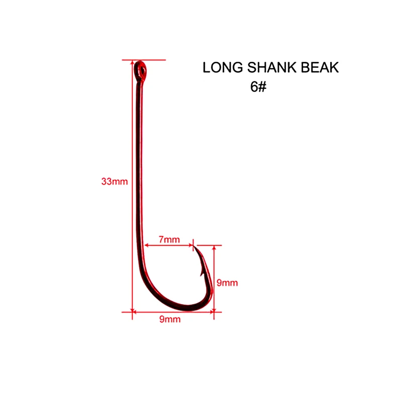 50 шт. рыболовные крючки пресноводные длинные хвостовик Baitholder приманка офсетная колючая теплая ловля карпа крючок заточенный высокоуглеродистой стали - Цвет: 6