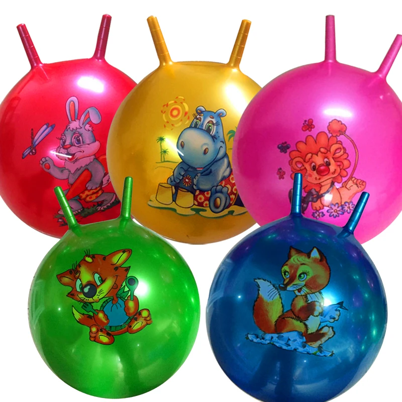 

bouncing ball Inflatable toys friendly new materials for children handle ball claw the ball random pattern colour toy ball