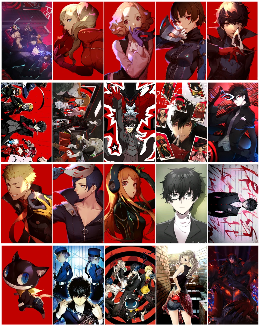 

20pcs one Set Persona 5 Anime Manga Card Paster IC Card Stickers