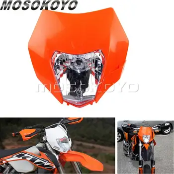 

Orange Enduro Dual Sport Headlight 12V 35W Head Light for KTM SMR EXC SX Fairing Mask