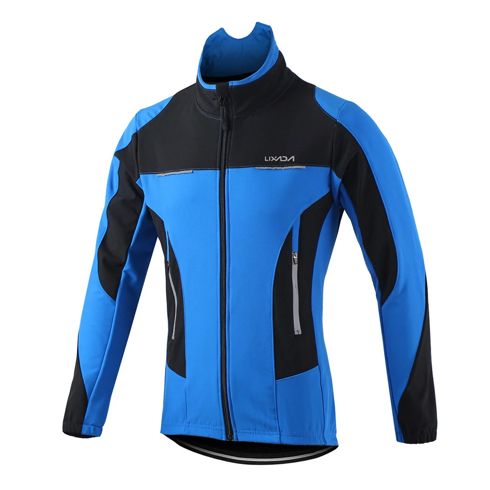 Lixada Мужская Уличная велосипедная куртка зимняя теплая дышащая удобная куртка с длинным рукавом водостойкая для верховой езды